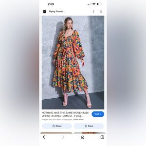 Flying Tomato Colorful Geometric Patterned Dress